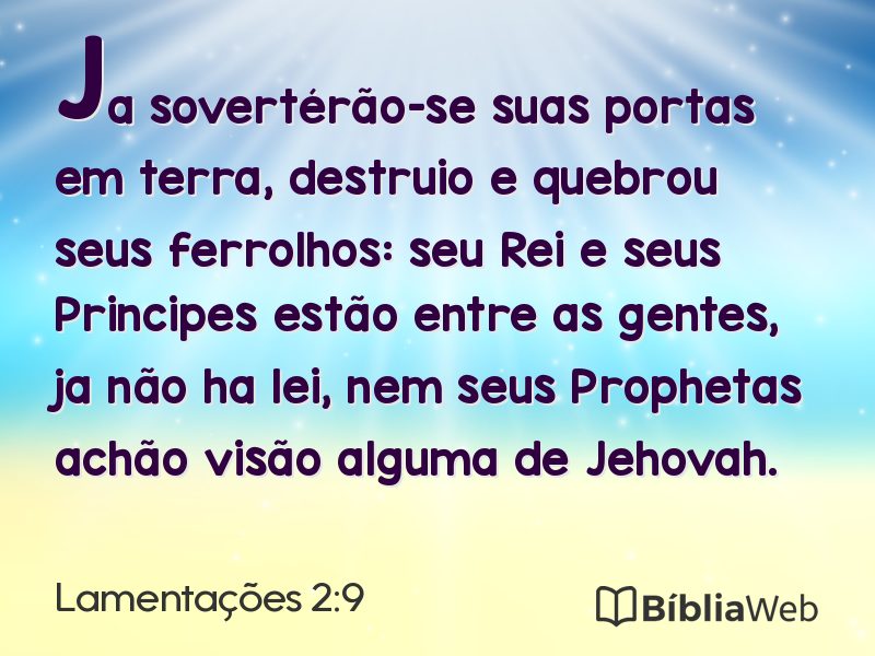 Lamentações 2:9 em imagem para compartilhar