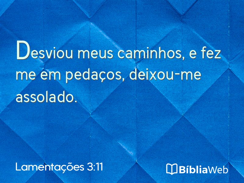 Lamentações 3:11 em imagem para compartilhar