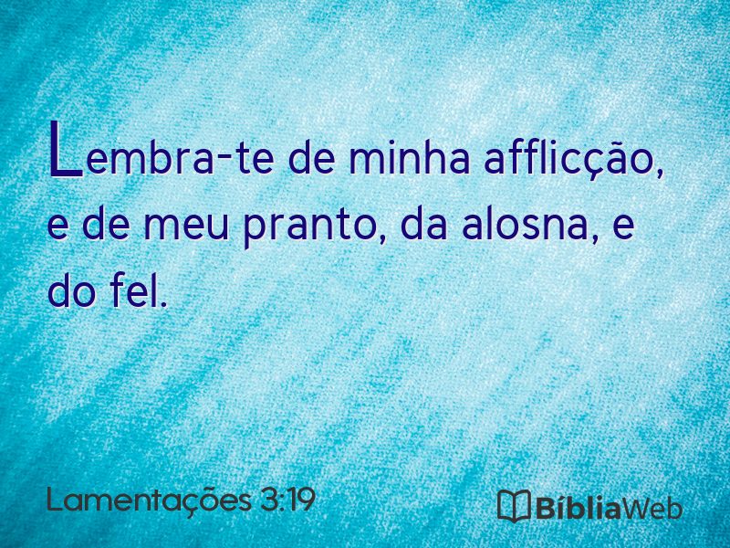 Lamentações 3:19 em imagem para compartilhar