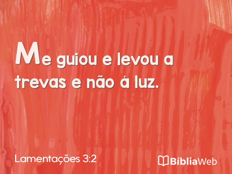 Lamentações 3:2 em imagem para compartilhar