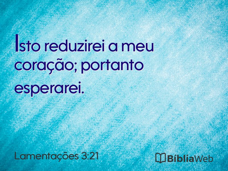 Lamentações 3:21 em imagem para compartilhar