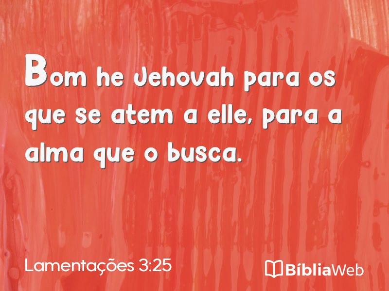 Lamentações 3:25 em imagem para compartilhar