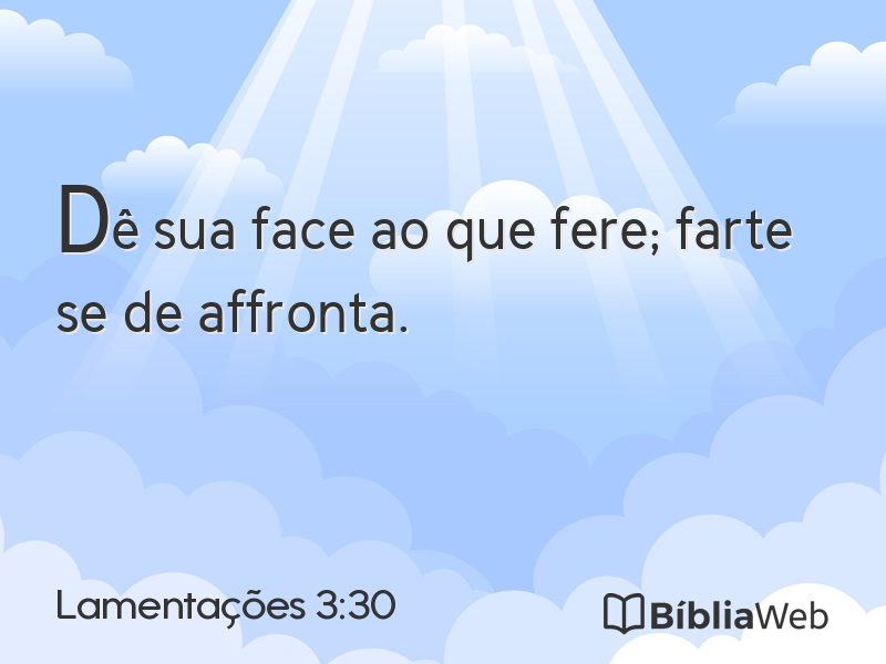 Lamentações 3:30 em imagem para compartilhar