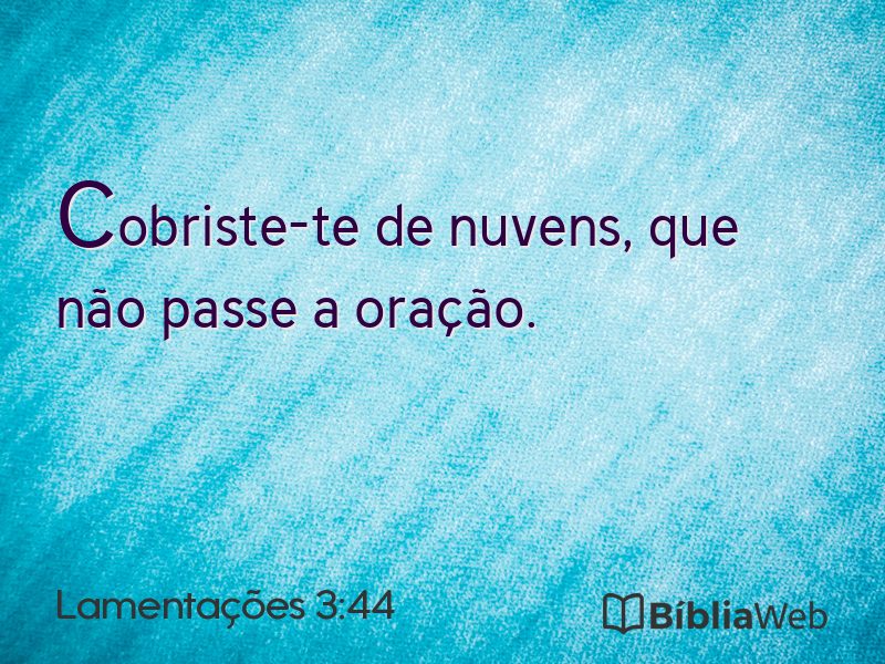 Lamentações 3:44 em imagem para compartilhar