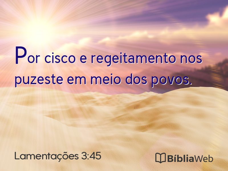 Lamentações 3:45 em imagem para compartilhar