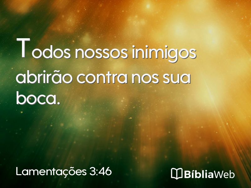 Lamentações 3:46 em imagem para compartilhar