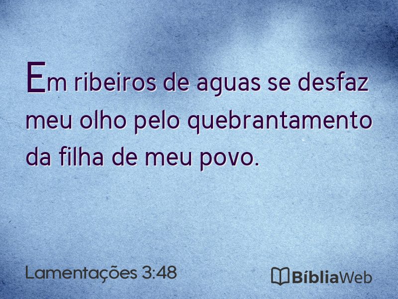 Lamentações 3:48 em imagem para compartilhar