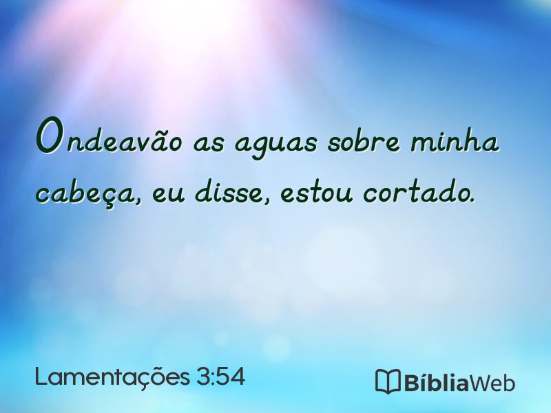 Lamentações 3:54 em imagem para compartilhar