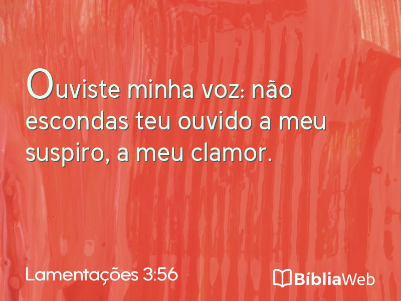 Lamentações 3:56 em imagem para compartilhar