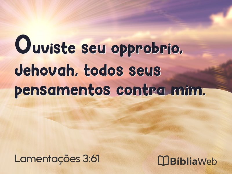 Lamentações 3:61 em imagem para compartilhar