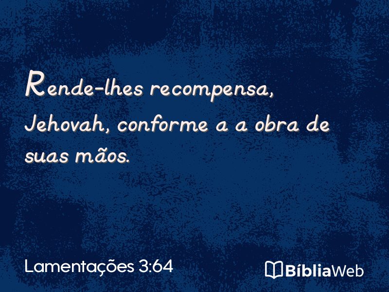 Lamentações 3:64 em imagem para compartilhar