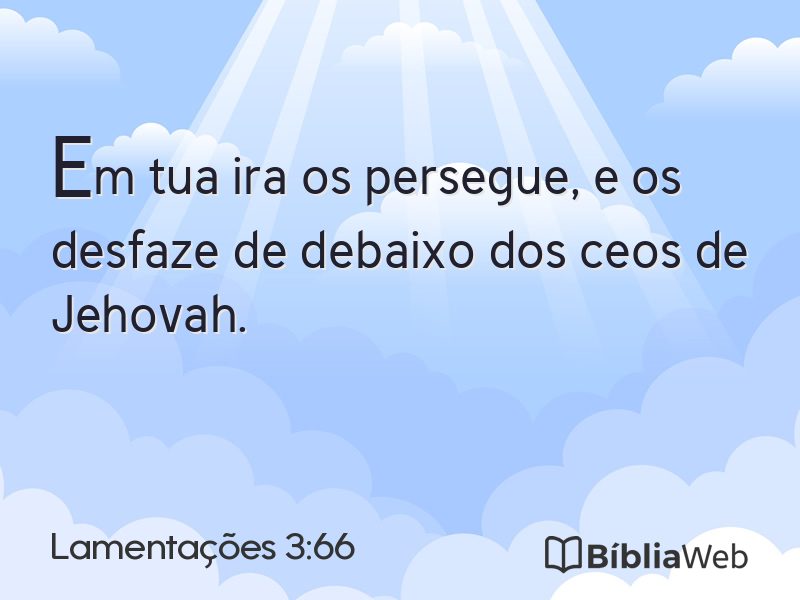 Lamentações 3:66 em imagem para compartilhar