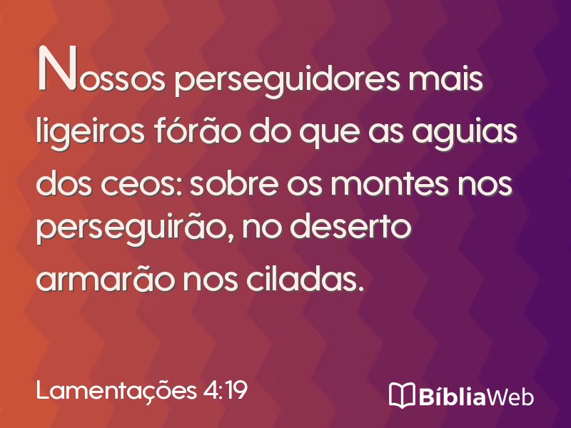 Lamentações 4:19 em imagem para compartilhar