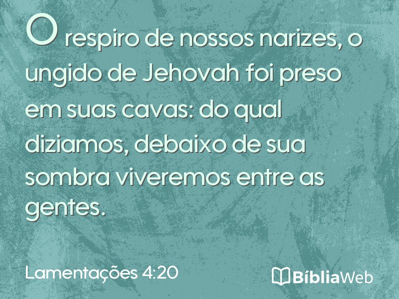 Lamentações 4:20 em imagem para compartilhar