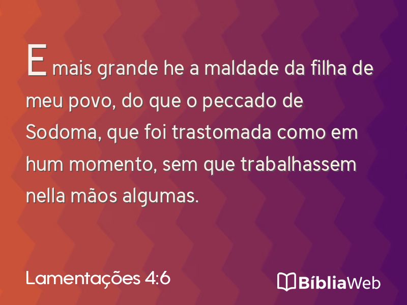 Lamentações 4:6 em imagem para compartilhar
