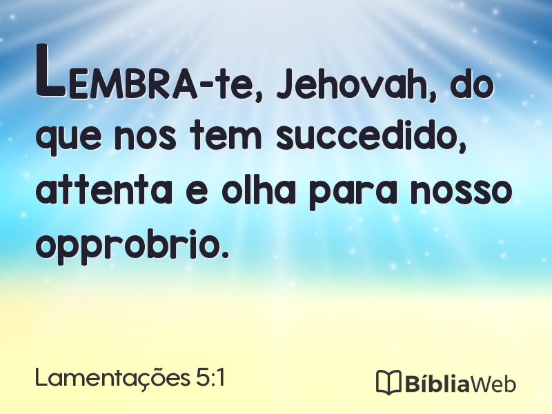 Lamentações 5:1 em imagem para compartilhar