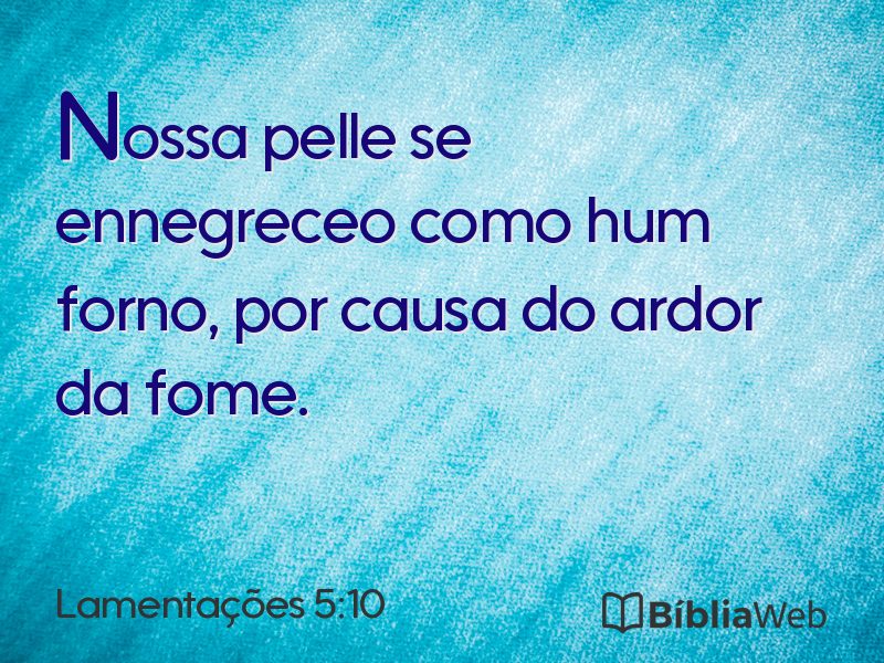 Lamentações 5:10 em imagem para compartilhar