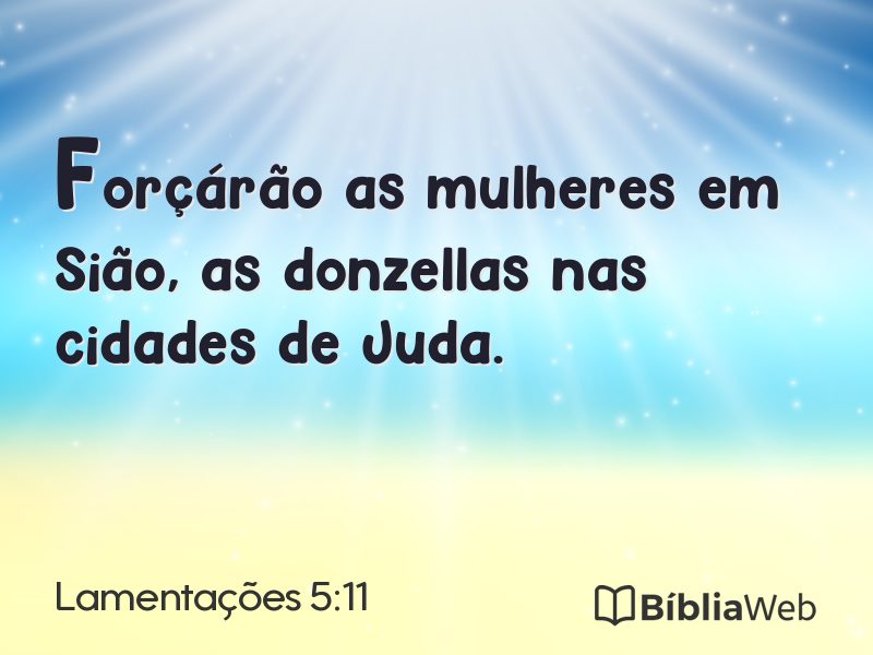 Lamentações 5:11 em imagem para compartilhar