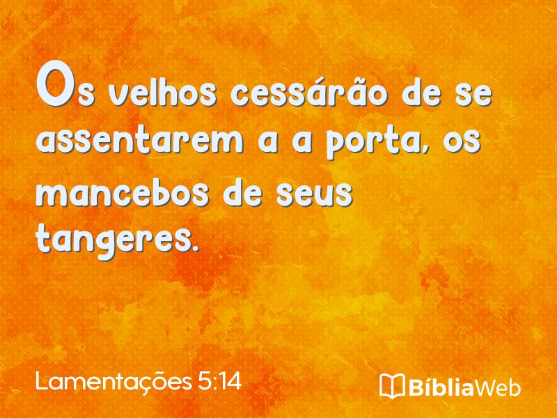 Lamentações 5:14 em imagem para compartilhar