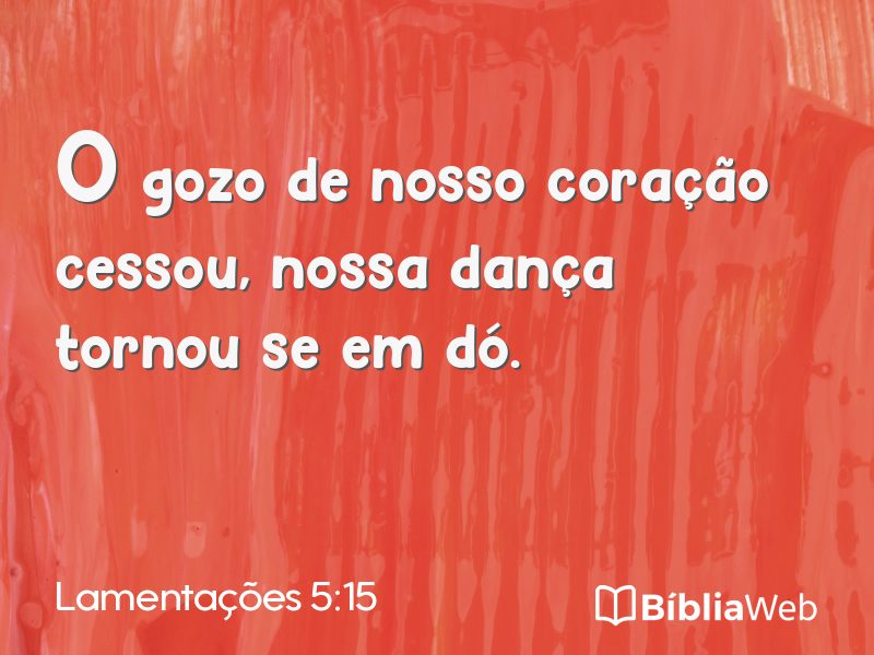 Lamentações 5:15 em imagem para compartilhar