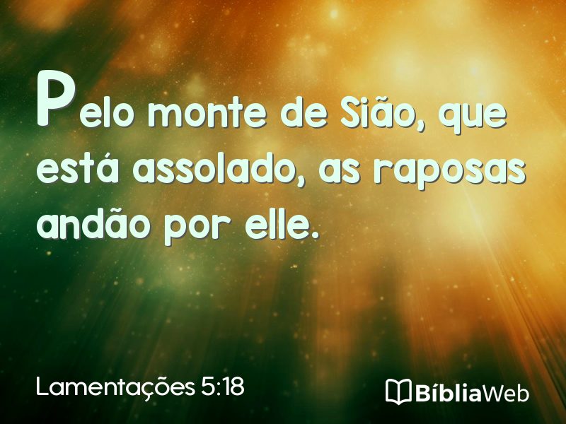 Lamentações 5:18 em imagem para compartilhar