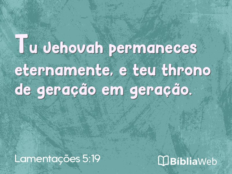 Lamentações 5:19 em imagem para compartilhar