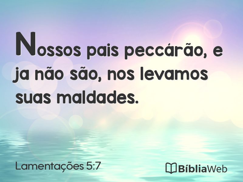 Lamentações 5:7 em imagem para compartilhar