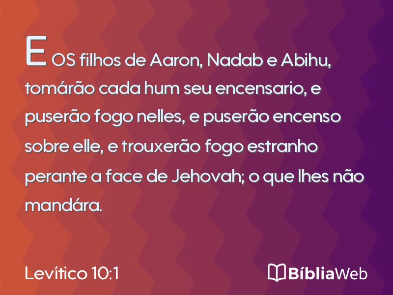 Levítico 10:1 em imagem para compartilhar