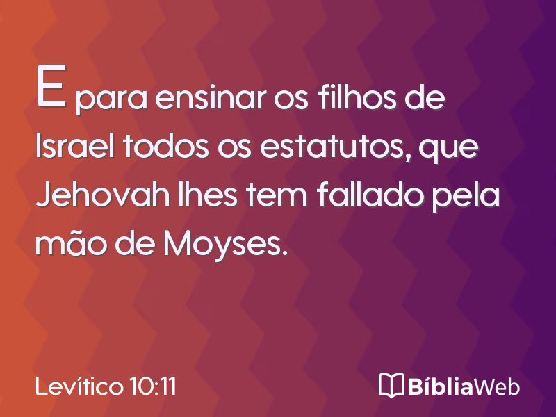 Levítico 10:11 em imagem para compartilhar