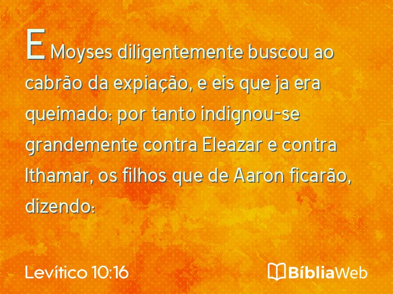 Levítico 10:16 em imagem para compartilhar