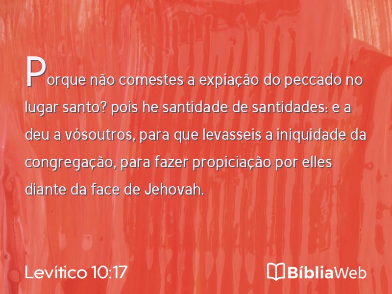Levítico 10:17 em imagem para compartilhar