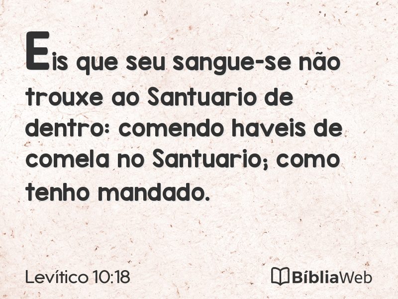 Levítico 10:18 em imagem para compartilhar
