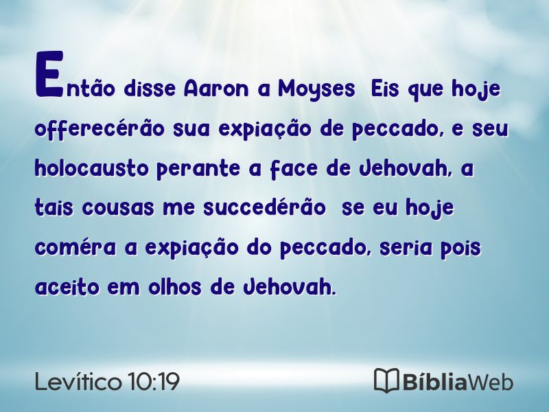 Levítico 10:19 em imagem para compartilhar