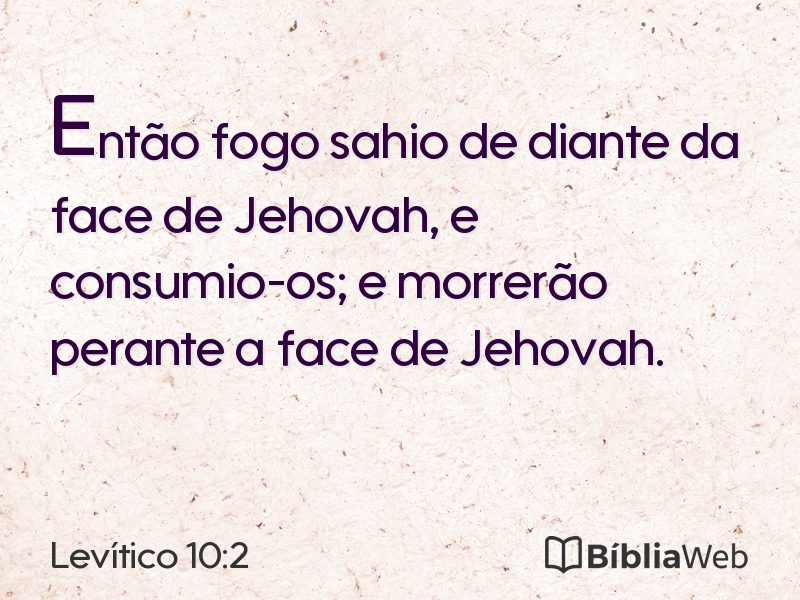 Levítico 10:2 em imagem para compartilhar