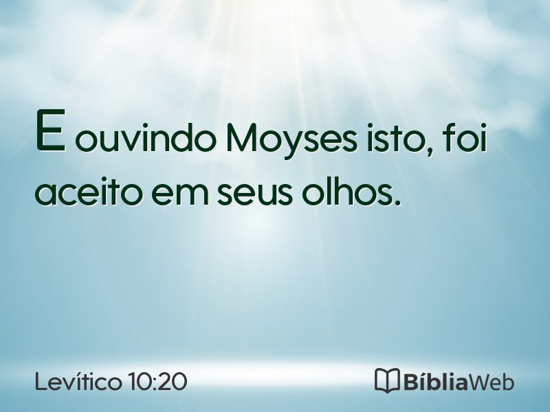Levítico 10:20 em imagem para compartilhar