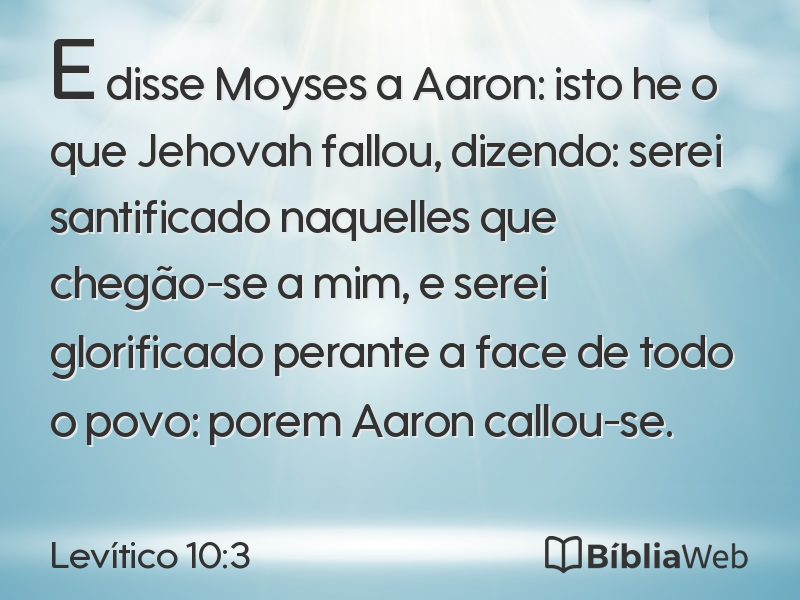 Levítico 10:3 em imagem para compartilhar