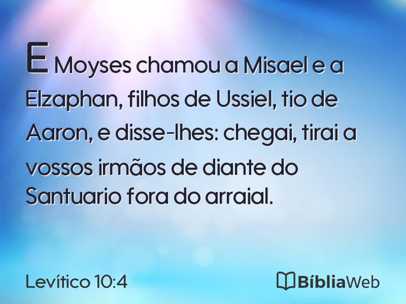 Levítico 10:4 em imagem para compartilhar