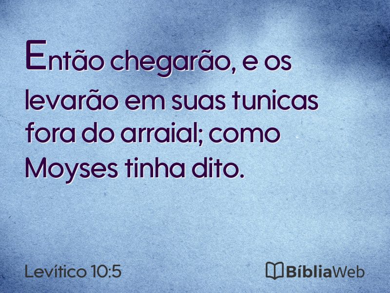 Levítico 10:5 em imagem para compartilhar