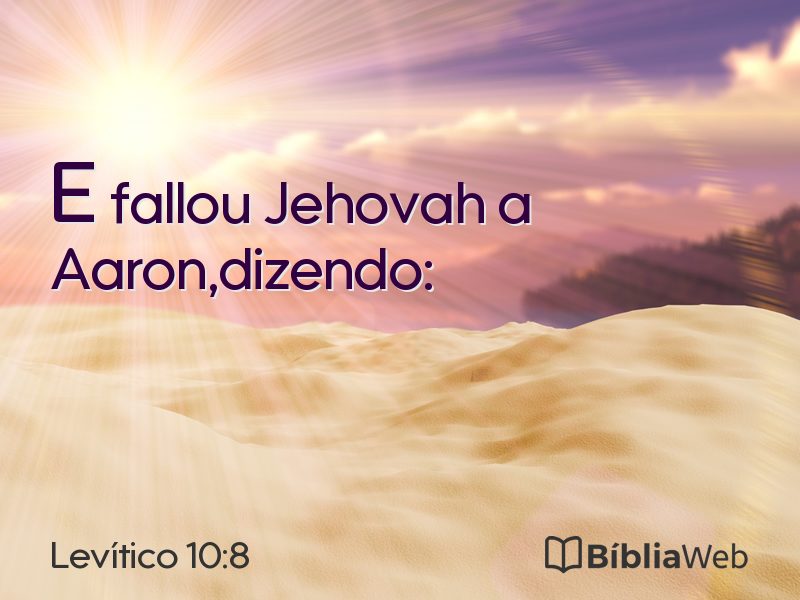 Levítico 10:8 em imagem para compartilhar