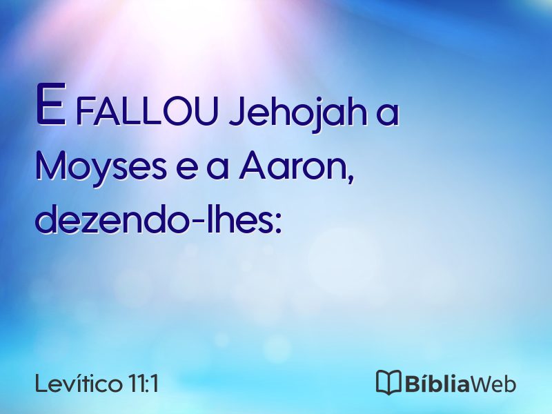 Levítico 11:1 em imagem para compartilhar