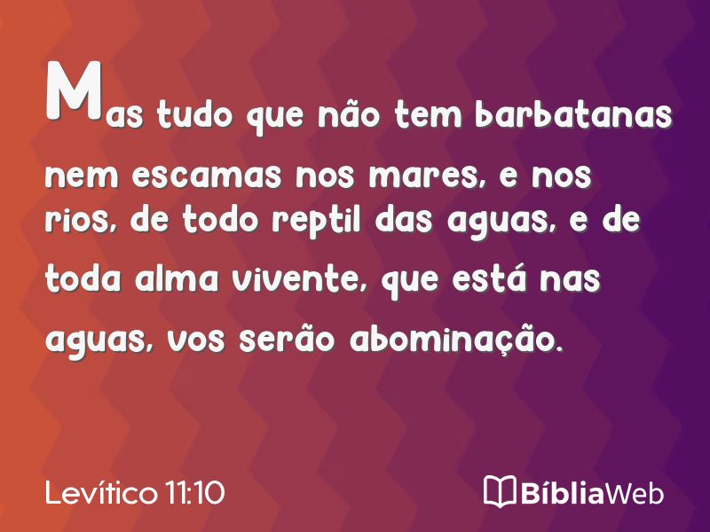 Levítico 11:10 em imagem para compartilhar