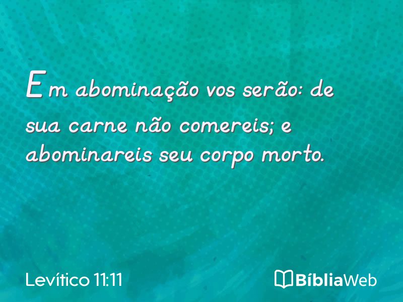 Levítico 11:11 em imagem para compartilhar