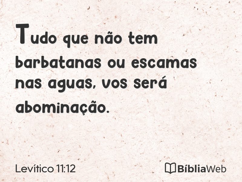 Levítico 11:12 em imagem para compartilhar