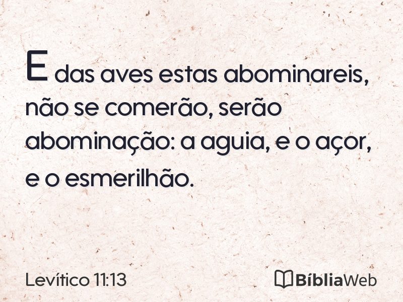 Levítico 11:13 em imagem para compartilhar