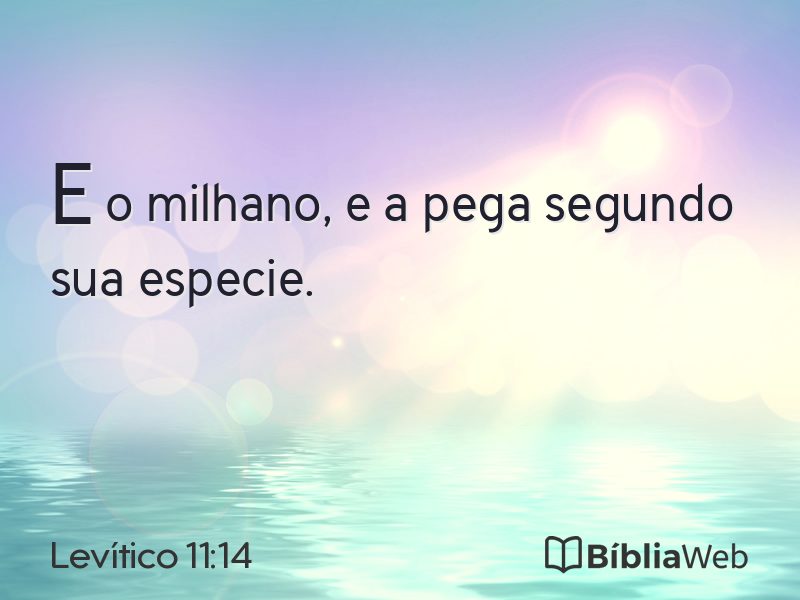 Levítico 11:14 em imagem para compartilhar