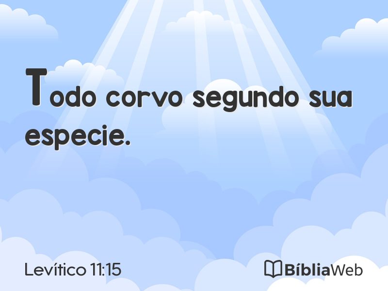 Levítico 11:15 em imagem para compartilhar