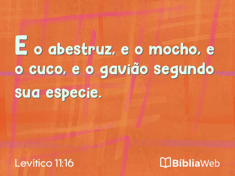 Levítico 11:16 em imagem para compartilhar