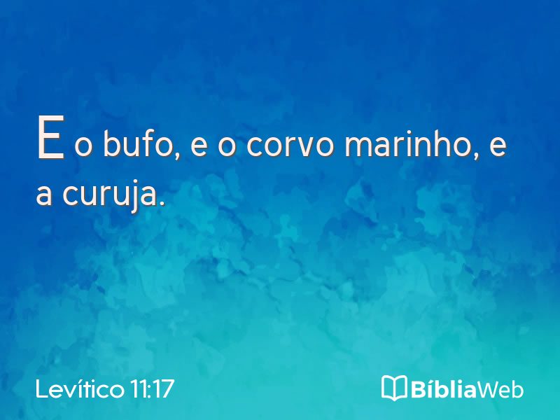 Levítico 11:17 em imagem para compartilhar