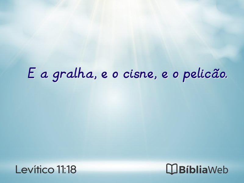 Levítico 11:18 em imagem para compartilhar
