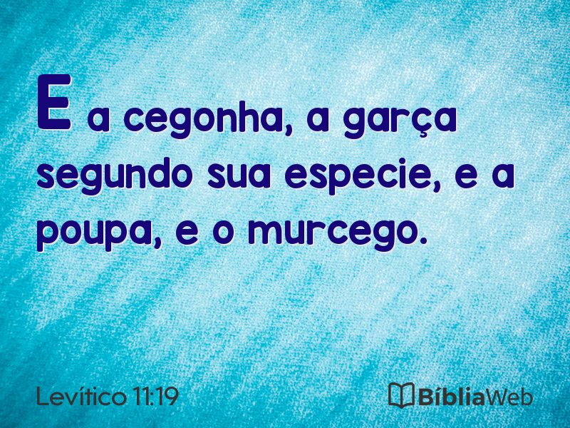 Levítico 11:19 em imagem para compartilhar